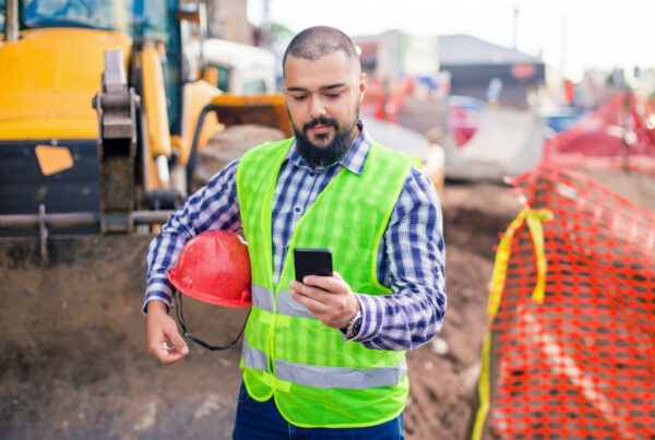 Construction Worker Checking Member Portal